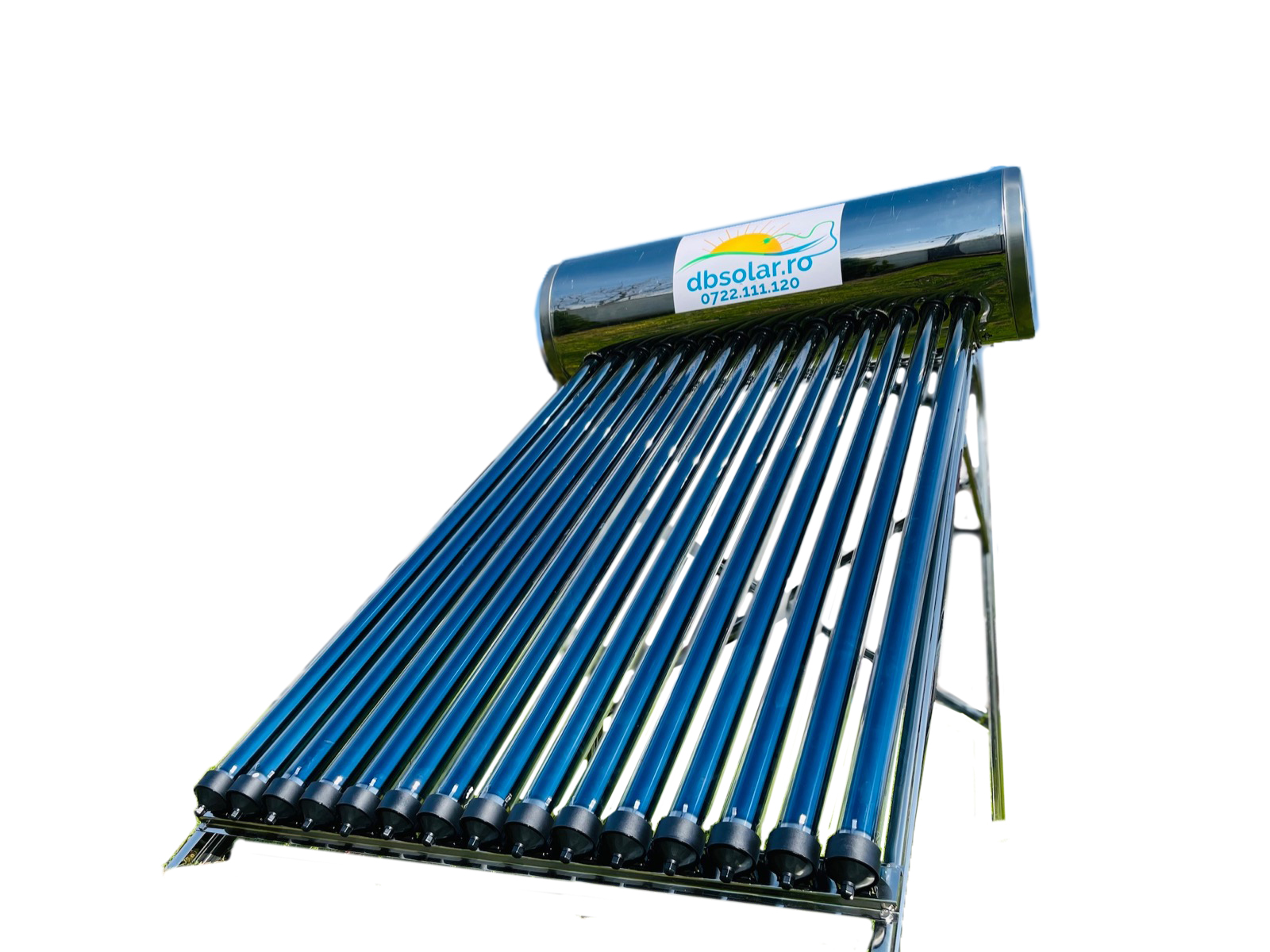 Panouri solare presurizate - Panou Solar Presurizat HEAT PIPE 150L INOX 15 tuburi apa calda