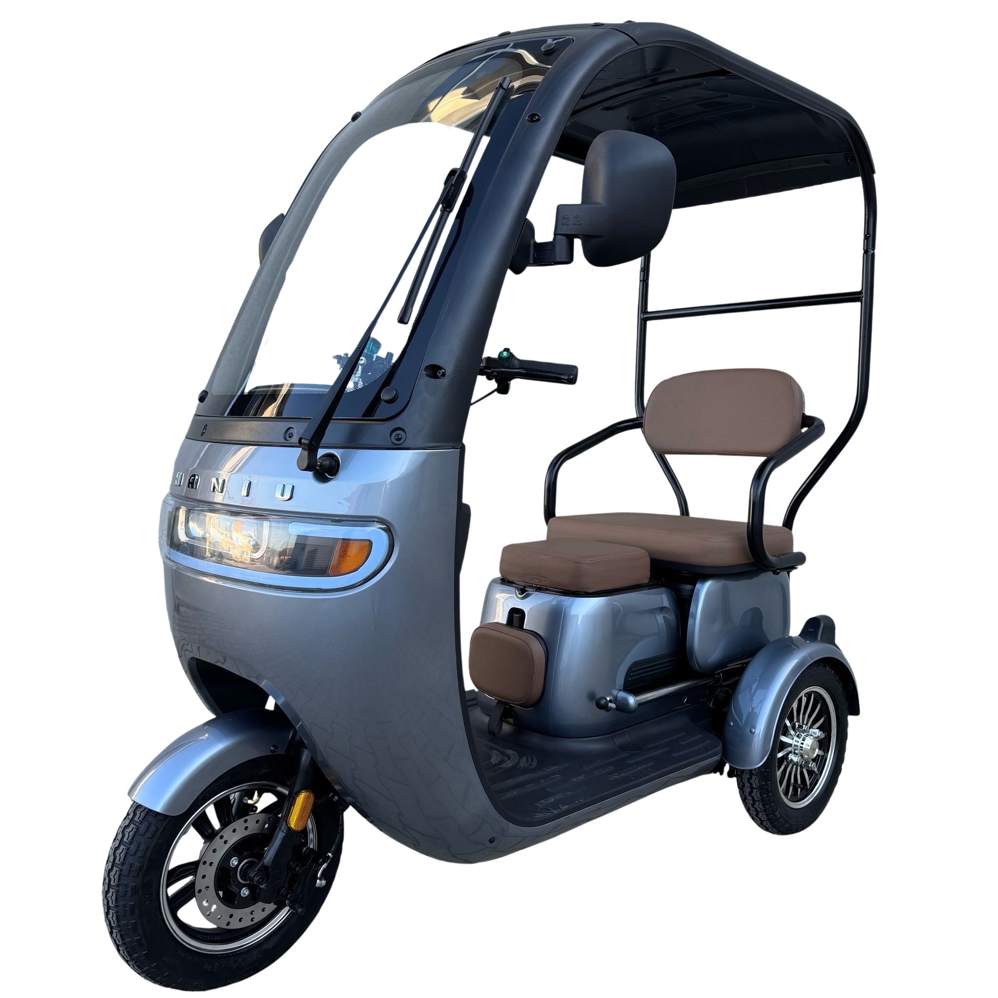 Triciclete electrice - Tricicleta Electrica Triciclu cu 2 Locuri Baterie 20Ah 650W Viteza maxima 25km/h [2]