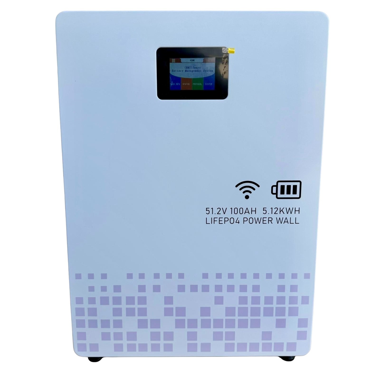 Baterii Gel & Lithium - Baterie LiFePO4 51.2 V 100 Ah (5.12 kWh) cu Ecran Tactil 3.5″ și WiFi – Ideală pentru Sisteme Solare Off-Grid sau Backup de Urgență
