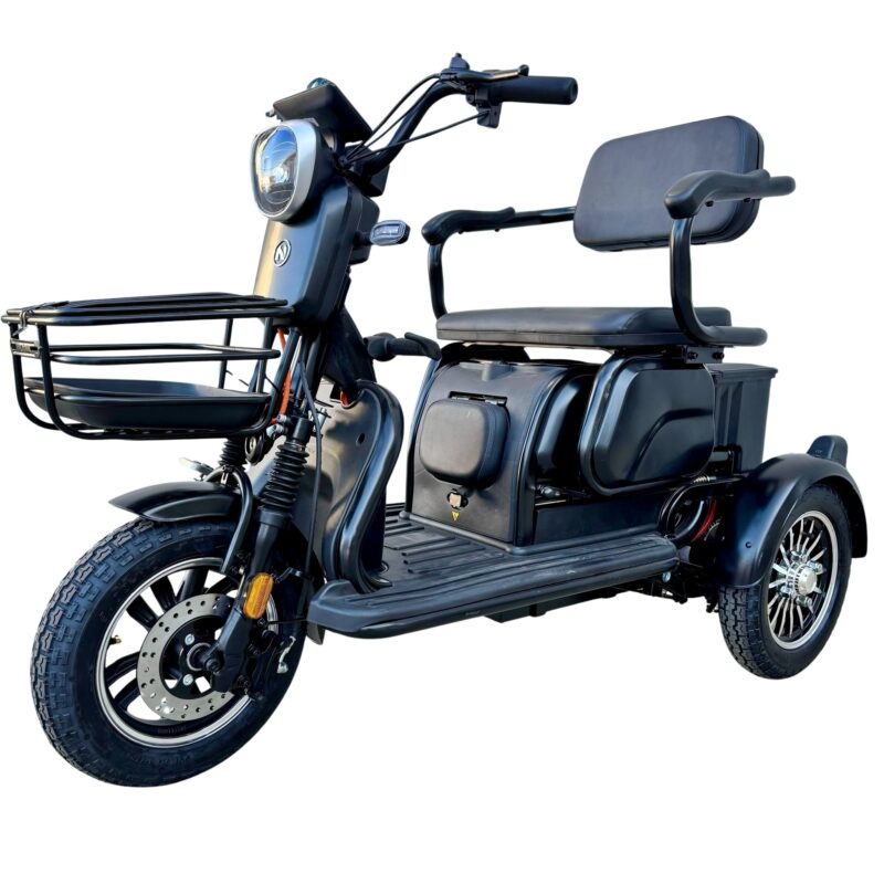 Tricicleta Electrica Triciclu cu Cabina incalzita, Volan, Fara Permis CIV RAR inclus, Cargo TUK TUK Bena Basculabila Baterie 58Ah [3]