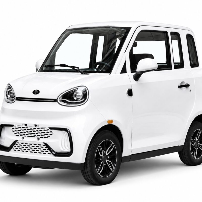 Mașină Electrică Fără Permis NIEVE Q-EN Alba 120 Km Autonomie, Motor 3100W, 2 Locuri, Viteză 25 Km/h