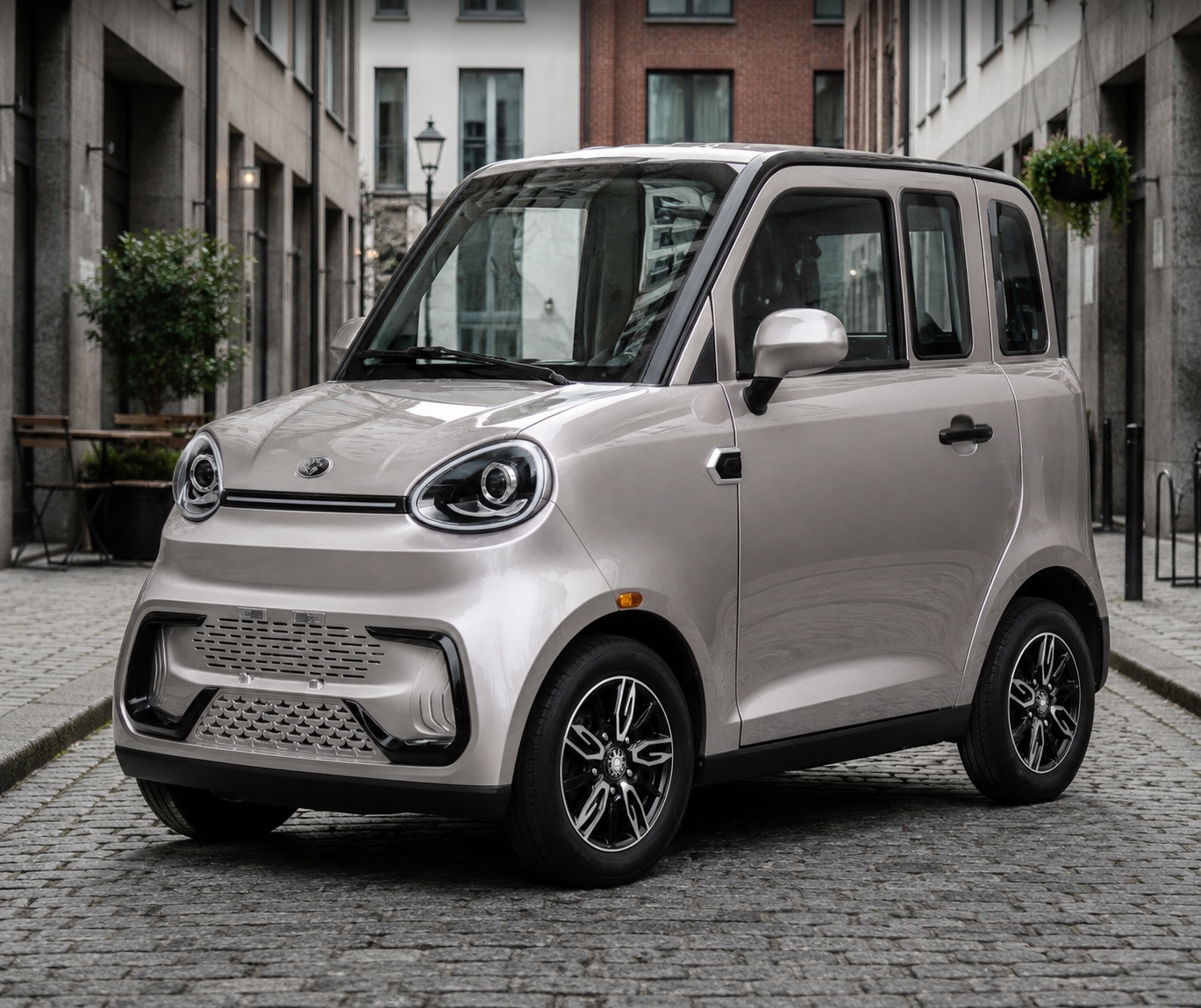 Masini electrice fara permis - Mașină Electrică Fără Permis NIEVE Q-EN Gri 120 Km Autonomie, Motor 3100W, 2 Locuri, Viteză 25 Km/h [2]