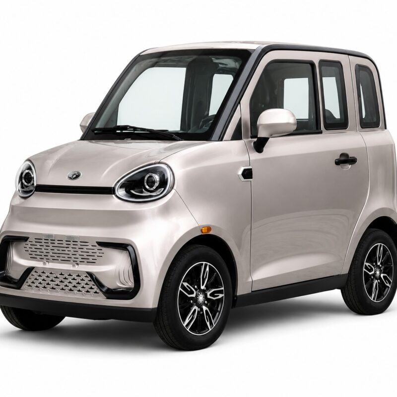 Mașină Electrică Fără Permis NIEVE Q-EN Gri 120 Km Autonomie, Motor 3100W, 2 Locuri, Viteză 25 Km/h