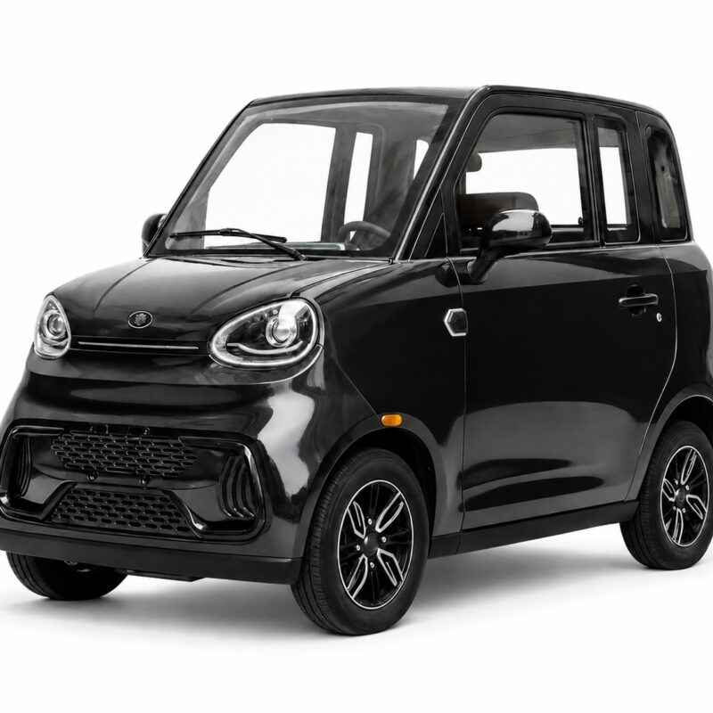 Mașină Electrică Fără Permis NIEVE Q-EN Neagra 120 Km Autonomie, Motor 3100W, 2 Locuri, Viteză 25 Km/h