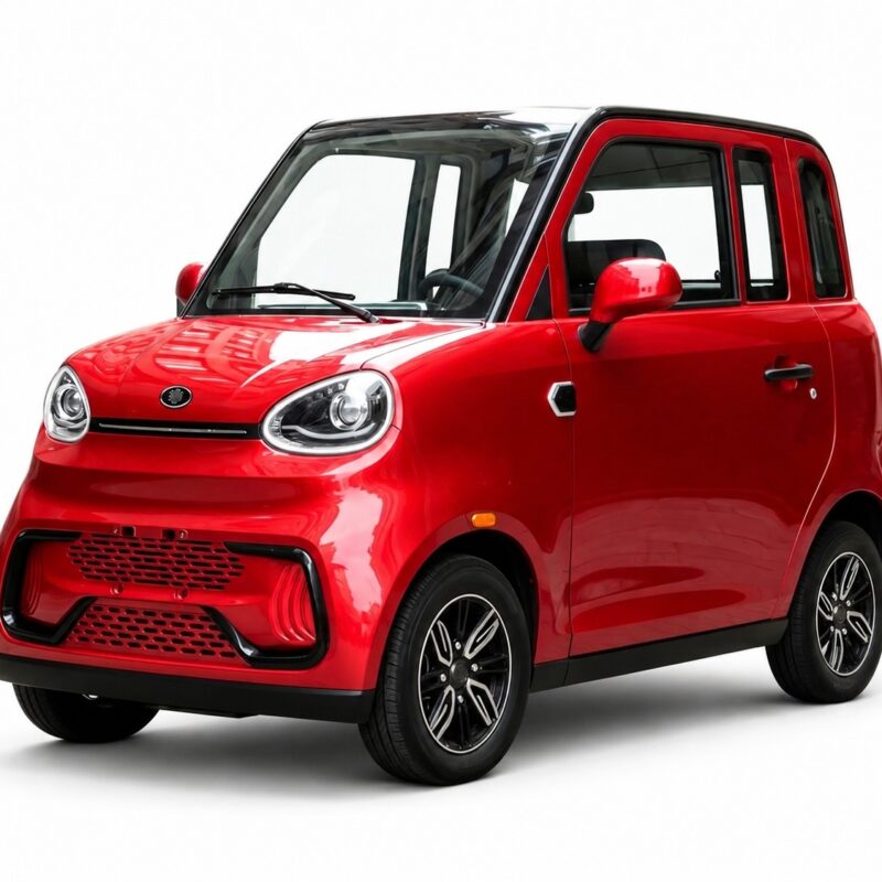 Mașină Electrică Fără Permis NIEVE Q-EN Rosie 120 Km Autonomie, Motor 3100W, 2 Locuri, Viteză 25 Km/h