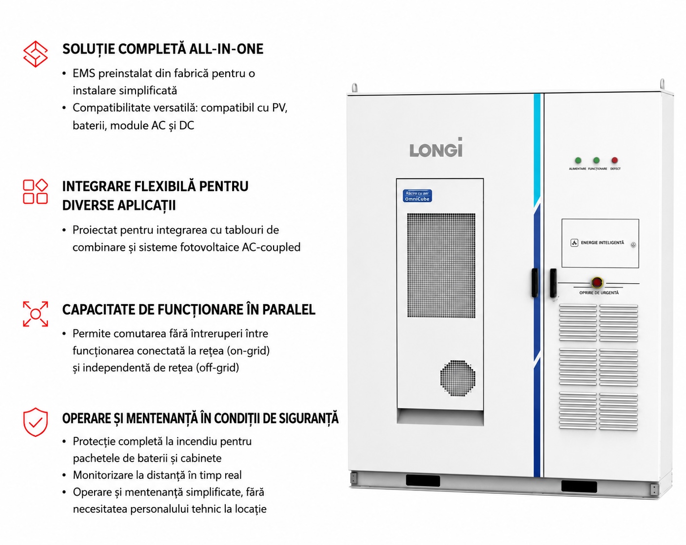 Baterii Gel & Lithium - LONGi OmniCube A215 MPPT 215kWh / 100kW BESS Sistem Comercial și Industrial Stocare a Energiei cu Baterii LFP și EMS [2]